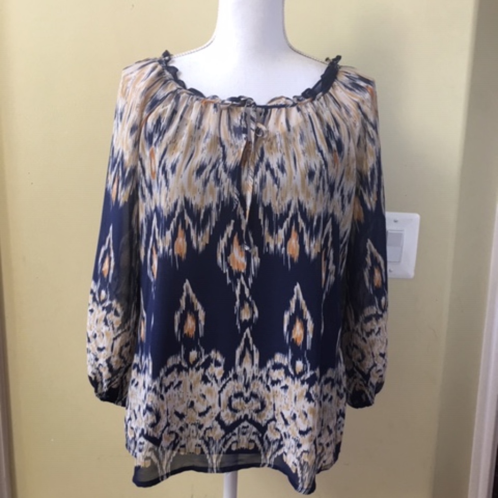Kenar Multi-Color Printed Long Sleeve Top